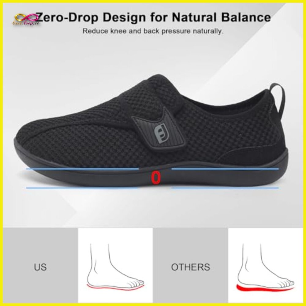 Zero Drop Walking Sneakers Adjustable Upper Comfo… - image 6